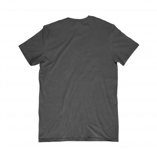 back of a blank black t-shirt