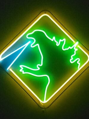 legendary classic godzilla neon led light lighted sign